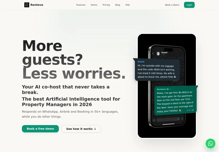 Rentevo · AI co-host for property managers